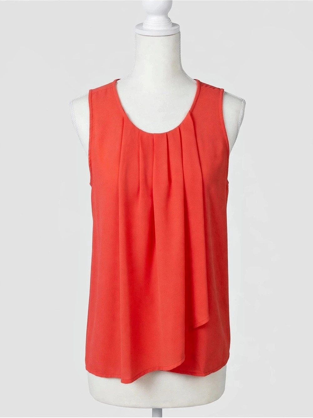 Red Pleated Tank Top Like New